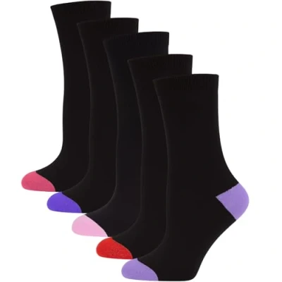 Image of A2Z Ladies Cotton Rich Plain Ankle Socks Luxurious Soft 971 5 Pack