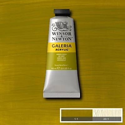 Image of Winsor &amp; Newton Galeria Acrylic Paint Medium Tube 60ml AVAILABLE (Greengold)