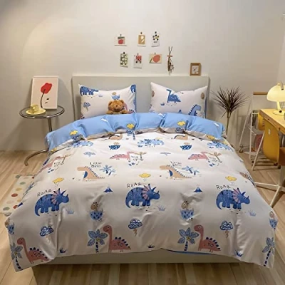 Image of KEAYOO Cot Bedding Set 100% Cotton 100X135CM Duvet Cover + Pillowcase for Toddler