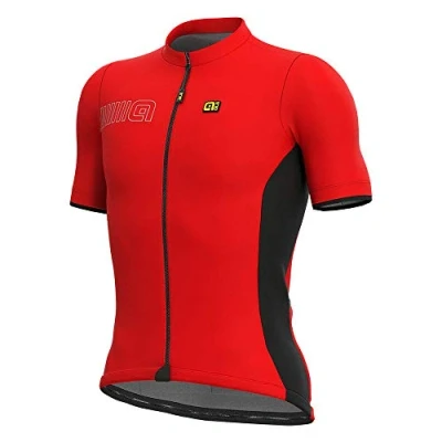 Image of Alé Cycling Men&#039;s Pragma Colour Block Short Sleeve Jersey, Red, XS