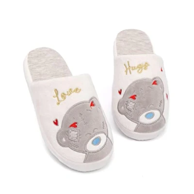 Image of Me To You Slippers For Women Ladies Tatty Bear House Shoes Gift Her White Foam Slip On Mules 3 4 UK