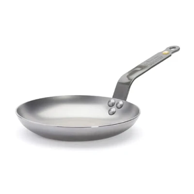 Image of de Buyer MINERAL B Carbon Steel Omelette Pan 8 Diameter, Naturally Nonstick Made in France
