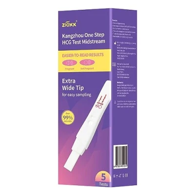 Image of Zioxx Rapid Detection Pregnancy Test Sticks Early Result HCG Value Pack of 5 Kit