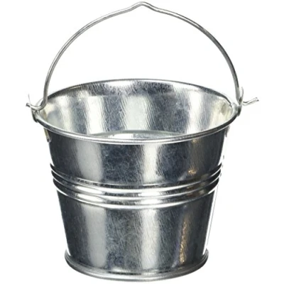 Image of Genware NEV GSB7 Serving Bucket, Galvanised Steel, 7 cm Ø, 4 oz.