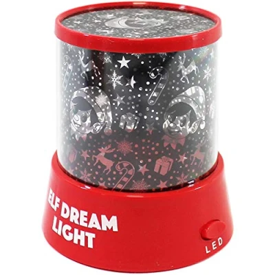 Image of Elves Behaving Badly Elf Dream Light Up Night Christmas Lights, red