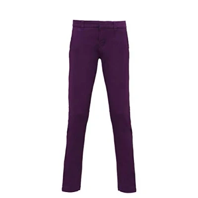 Image of Asquith &amp; Fox Chino Classic for Women Simple Stylish Trousers Purple Large