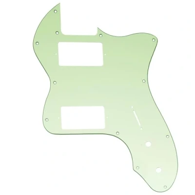 Image of Musiclily Pro 12 Holes Covered HH Guitar Pickguard For USA/Mexico Fender 72 Tele Thinline Style Electric Guitar, 3Ply Mint Green