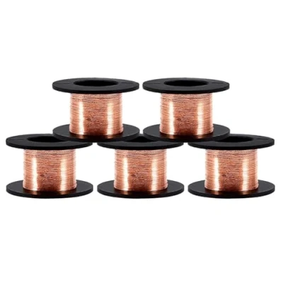 Image of 5pcs 0.1mm Enameled Magnet Wire Copper Soldering Winding Enamelled Repair Length 15m