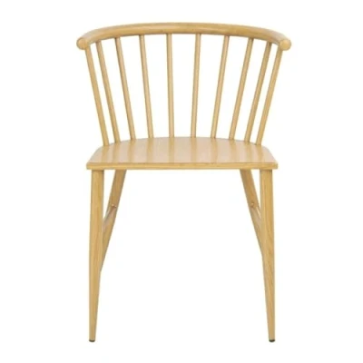 Image of Bolero Harrowdene Metal Side Chairs Wood Effect (2 pack)