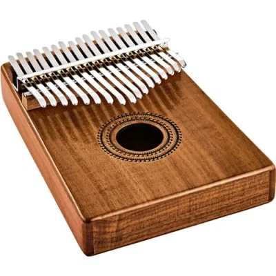 Image of Sonic Energy Sound Hole Kalimba 17 notes in C Major For Meditation, Yoga, Percussion Acacia Wood Including Accessories (KL1707H)