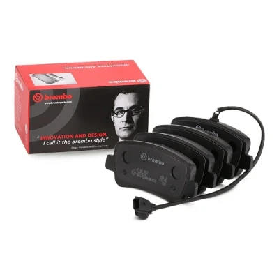 Image of 440600264R, 440601147R, 440601186R, 440602070R, 440603321R Brake pad set BREMBO P 68 063 incl. wear warning contact without accessories