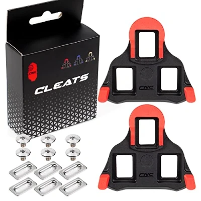 Image of CNC Bike Cleats，Road Cycling Cleats Compatible Shimano SPD SL Cleats（SM SH10/SM SH11/SM SH12），Red