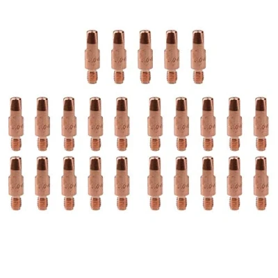 Image of 1.0mm Mig Welding Welder Round Contact Tips for MB25 MB36 Euro Torches 25pk
