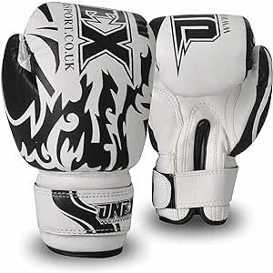 Image of Junior/kids Boxing Gloves Sparring * Pro 2oz 4oz 6oz Punch Bag Fight MMA Muay Thai Grappling Mitts Martial Arts Training Kickboxing Punching Glove (Black, 6oz)