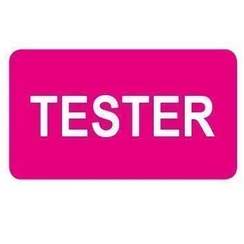 Image of 500 &#039;Tester&#039; Stickers 8 x 14mm Labels in a Choice of Colours (Pink)