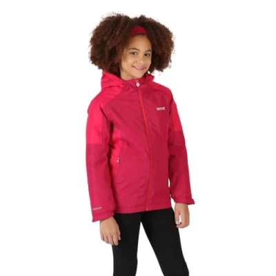 Image of Regatta Kids Hurdle IV Waterproof Insulated Jacket Berry Pink 11 12 Yrs
