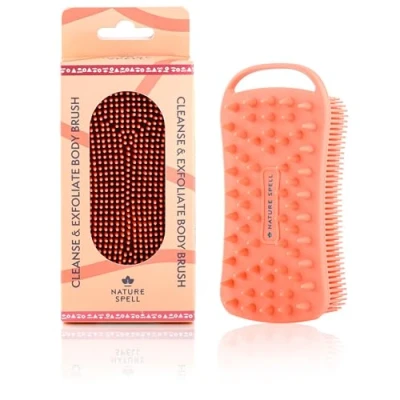 Image of Nature Spell Silicone Body Scrubber Exfoliating Back for Shower Brush