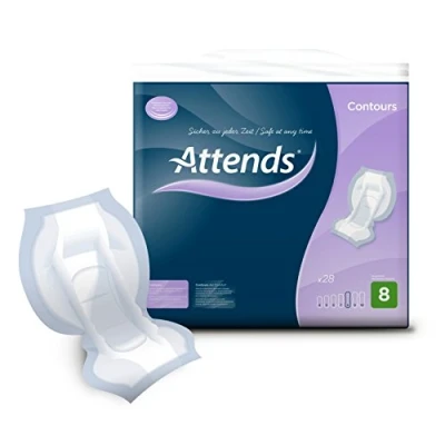 Image of Attends Contours Regular 8 Pack of 28