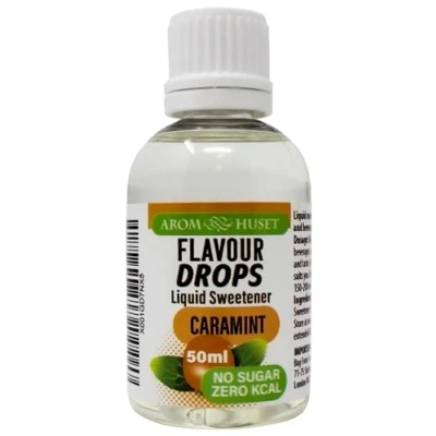 Image of Aromhuset Caramint Flavour Drops 50 ml High Intensity, Sugar Free, Zero Calorie Flavoured Liquid for Protein Shakes, Baking, Yogurt, Ice Cream, Desserts and More