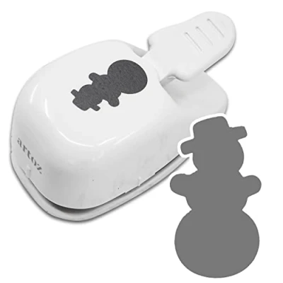 Image of punch Snowman, 3.1 cm paper punch, hole motif for Christmas and Advent, invitations, menu cards decoration, suitable up to 220 g/m²
