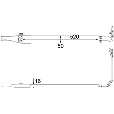 Image of 6394663524, A6394663524 Oil Cooler, steering system MAHLE ORIGINAL CLC 10 000P MERCEDES BENZ: Viano, Vito Mixto