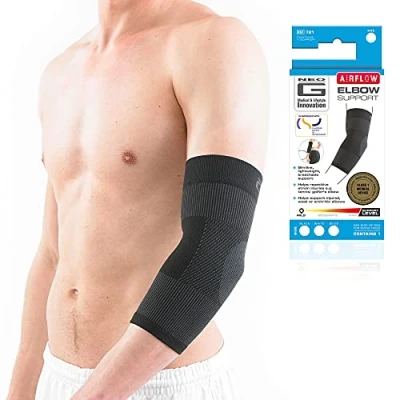 Image of Neo G Elbow Support for Tendonitis, Joint Pain, Tennis, Golf, Sports Tennis Brace Arm Multi Zone Compression Sleeve Airflow XL
