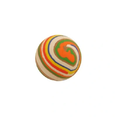 Image of Stripy Pattern Hard Sponge Rubber Hi Bounce Ball (1 Supplied)