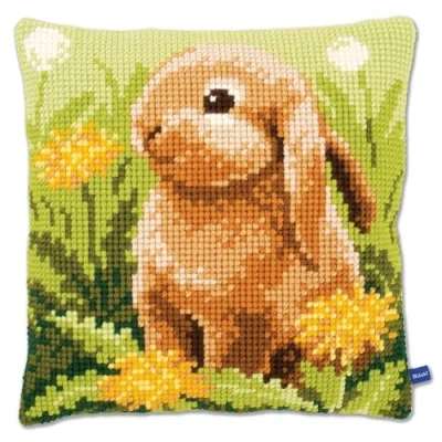 Image of Vervaco Cross Stitch Kit: Cushion: Little Hare, NA, 40 x 40cm