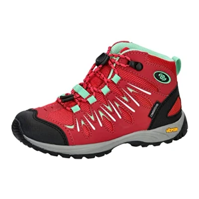Image of Brütting Expedition Kids High Cross Country Running Shoe, Pink/mintgrün/Weiss, 11 UK Child