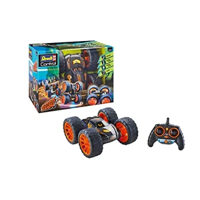 Image of Revell 24554 RC Stunt Car Wheely Monster Remote Controlled, Black/Orange, rund 25 cm Lang