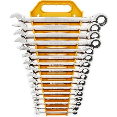Image of GearWrench 9416 72 Tooth 12 Pt. Ratcheting Combination Wrench Set, 16 Pc.