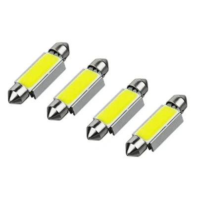Image of 4pcs Festoon 41mm/42mm C5W COB LED White Interior SMD Bulb Car Reading Light Source Dome Lamp 12V 6500K