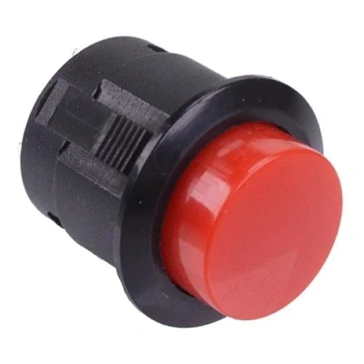 Image of Red Push Fit 16mm Momentary Off (On) Button Switch 3A SPST General Purpose to Make