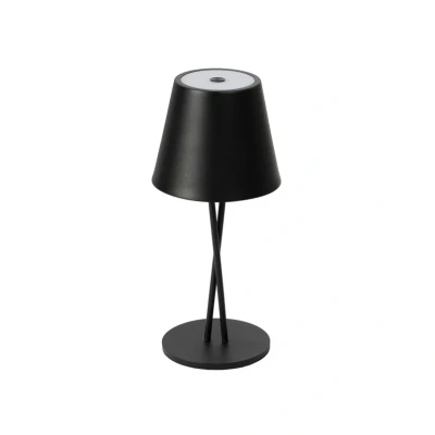 Image of Lindby LED rechargeable table lamp Janea TWIN, black, metal