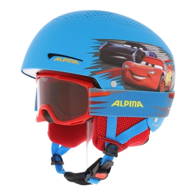 Image of ALPINA Unisex Children, ZUPO DISNEY SET ski helmet, Cars, 48 52 cm