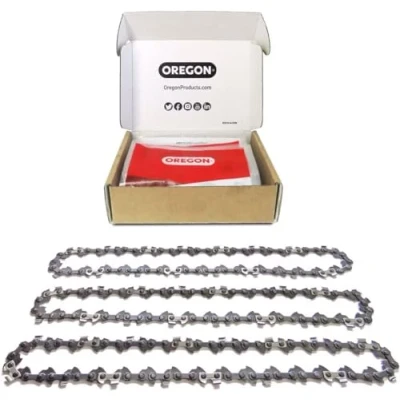 Image of Oregon Chainsaw Chains, 3 Pack 3/8&quot; Low Profile Pitch, .050&quot; (1.3 mm) Gauge VXL Semi Chisel Replacement Chain for 12 Inch Bar, 44 Drive Links, fits Echo, Stihl, McCulloch &amp; more (T44X3)