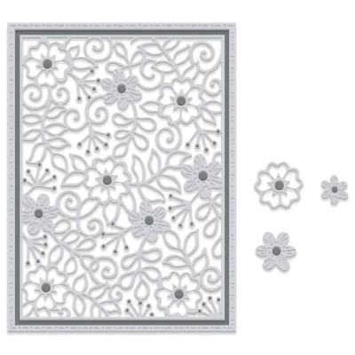 Image of Sweet Dixie Metal Cutting Dies Filigree Floral Panel