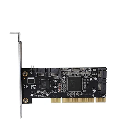 Image of ciciglow PCI Controller, to 4 Internal SATA Port 1.5Gbps Sil3114 Chipset for RAID Controller Card,