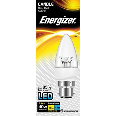 Image of Energizer LED Traditional Energy Saving Lightbulb, B22, 5.9 W, Warm White