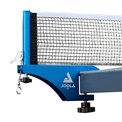 Image of JOOLA Professional Grade WX Aluminum Indoor &amp; Outdoor Table Tennis Net and Post Set 72in Regulation Ping Pong Reinforced Cotton Blend w/Adjustable Tensioning System, blue anodized