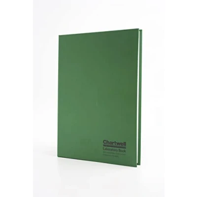 Image of Exacompta Ref A4 641KZ Chartwell Hardcover Laboratory Technical Note Book, 297 x 210mm, 1mm/5mm/10mm Quadrille Grid Square Ruling, 160 pages 70gsm Paper Green
