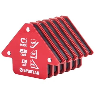 Image of Spurtar 6Pcs 13KG Welding Magnets Strength Strong Magnetic Holder Clamps Arrow Magnet Metal Working Mig Tools and Equipment 45, 90, 135 Degree