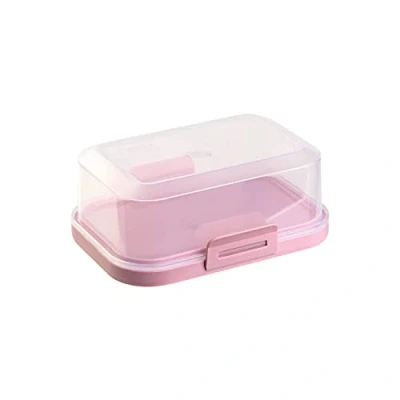 Image of 1 x high quality stackable butter dish with closure, colour: anthracite, plastic box box, perfect order, BPA free multi purpose