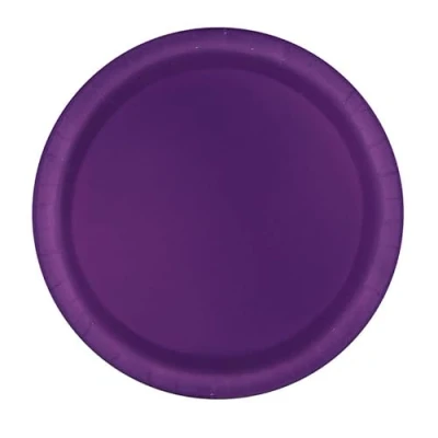 Image of Unique 33055EU Eco Friendly Paper Plates 23 cm Deep Purple Colour 16 Count (Pack of 1)