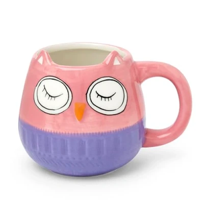 Image of Mousehouse Gifts Adorable Fun, Unique Animal Tastic Mugs for Women/Men/Kids (Owl)
