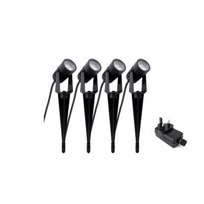 Image of Outdoor 4 Spike Spotlight Set Integral LED