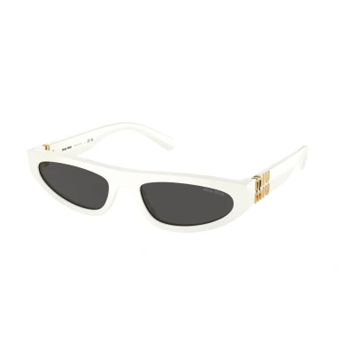 Image of Sunglasses miu Mu 07zs col. 1425s0 Donna Geometrica Bianco