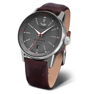 Image of Vostok Europe Men Analog Automatic Watch with Leather Strap 560A688
