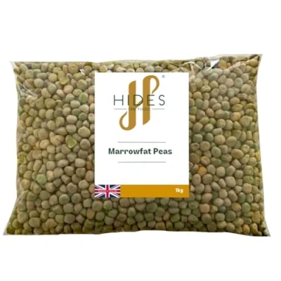 Image of Hides Fine Foods Marrowfat Peas 1kg GMO Free Suitable for Vegetarians Cooking Soups Dhal Mushy Dips Salads Supports Digestive Health
