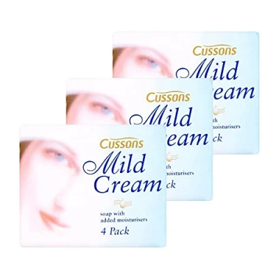 Image of Cussons mild cream soap 4 x 85g Triple pack (12 bars in total)